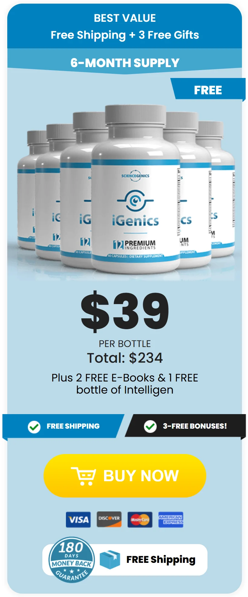 buy iGenics 6 bottle now